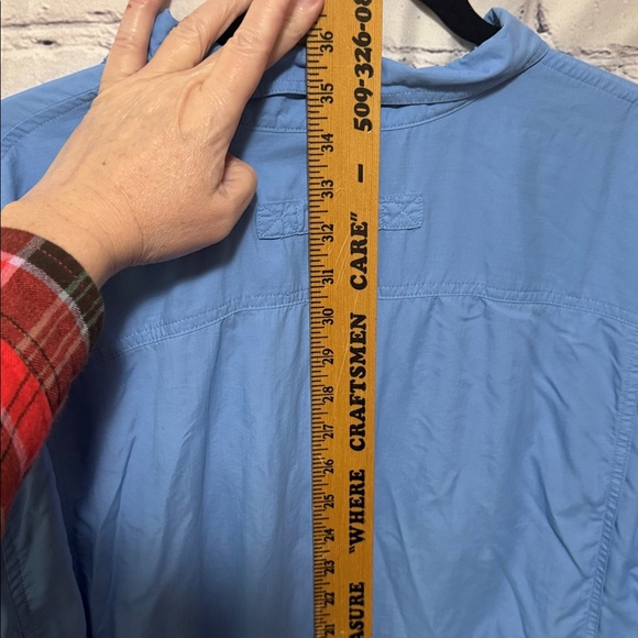 Duluth Trading Co XL Tall(see measurements) Men's Blue Vented long sleeve Shirt - Picture 8 of 13